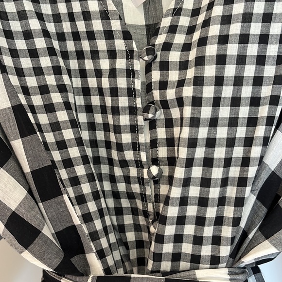 NWT Gingham Midi Dress - Picture 2 of 3